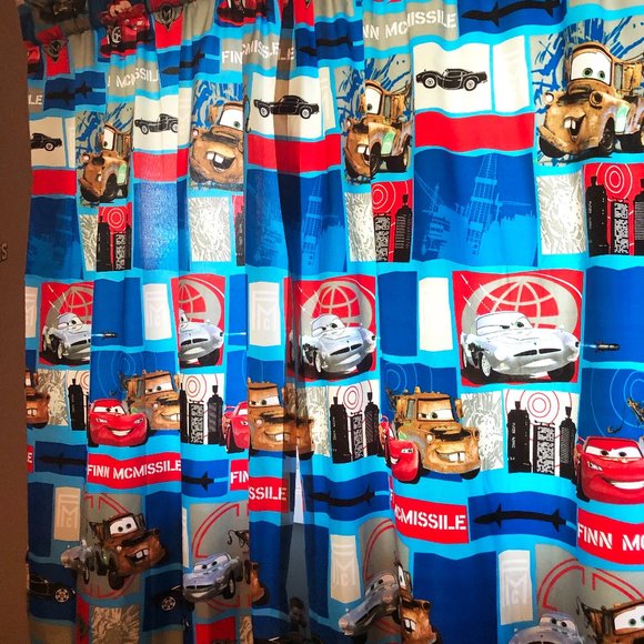 Cars 2 Disney Pixar Curtains, Comforter and Sheet set for Twin size bed. - Picture 1 of 16
